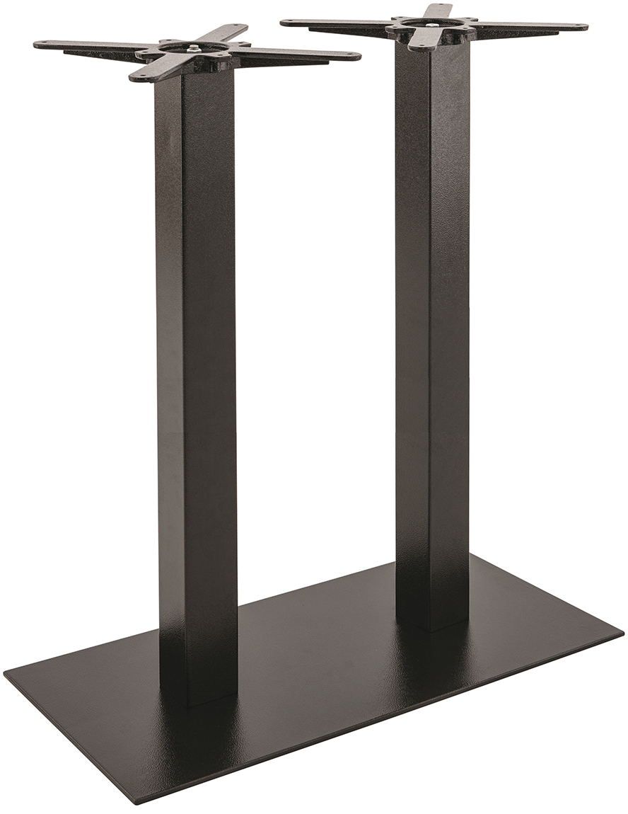 Statafelonderstel metaal met dubbele poot 80 x 40 cm 108 cm hoog Statafelonderstel metaal met dubbele poot 80 x 40 cm 108 cm hoog