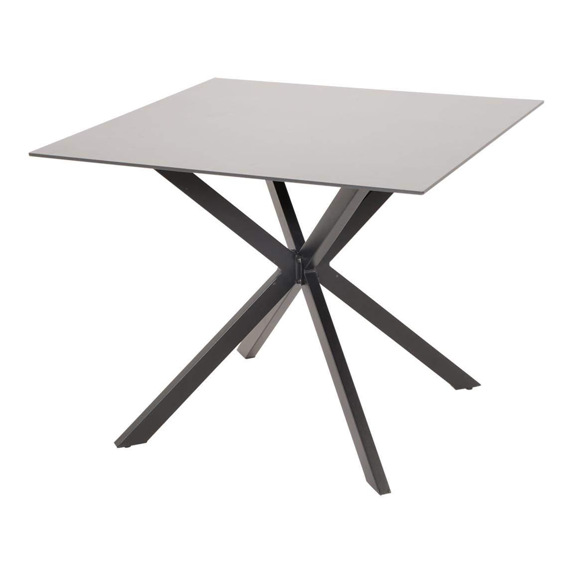 Tuintafel Crest vierkant 90 x 90 cm met industrieel onderstel