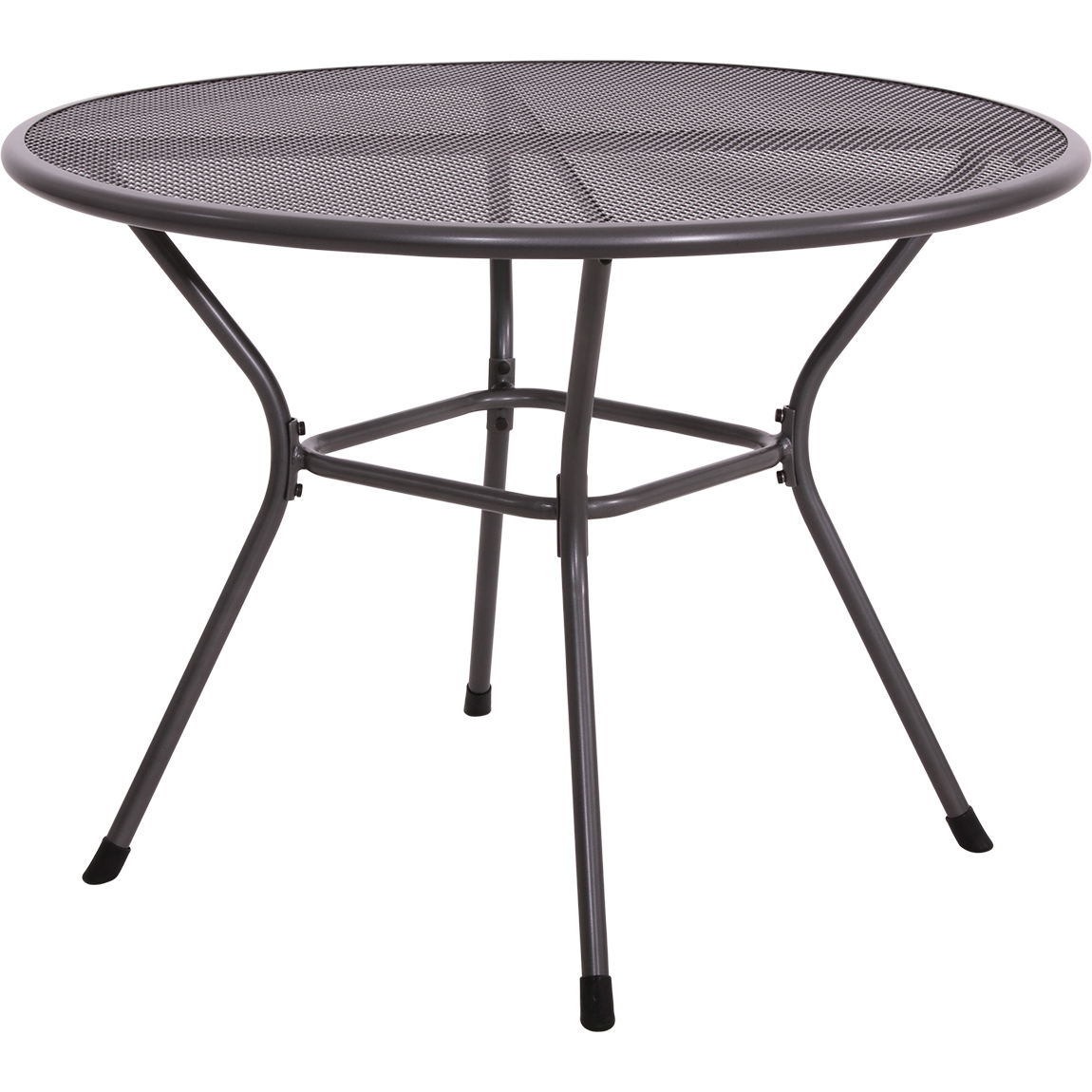 Tuintafel metaal rond 105 cm kleur grijs model Nordic