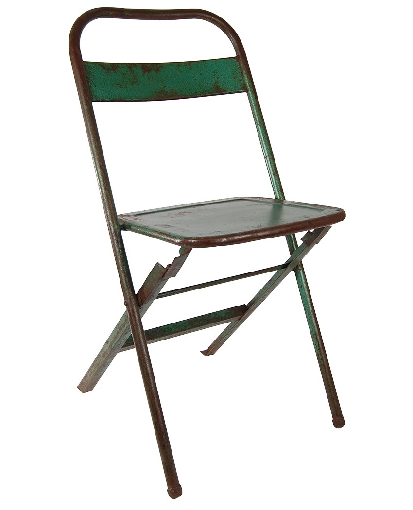 Bistrostoel gerecycled metaal inklapbaar