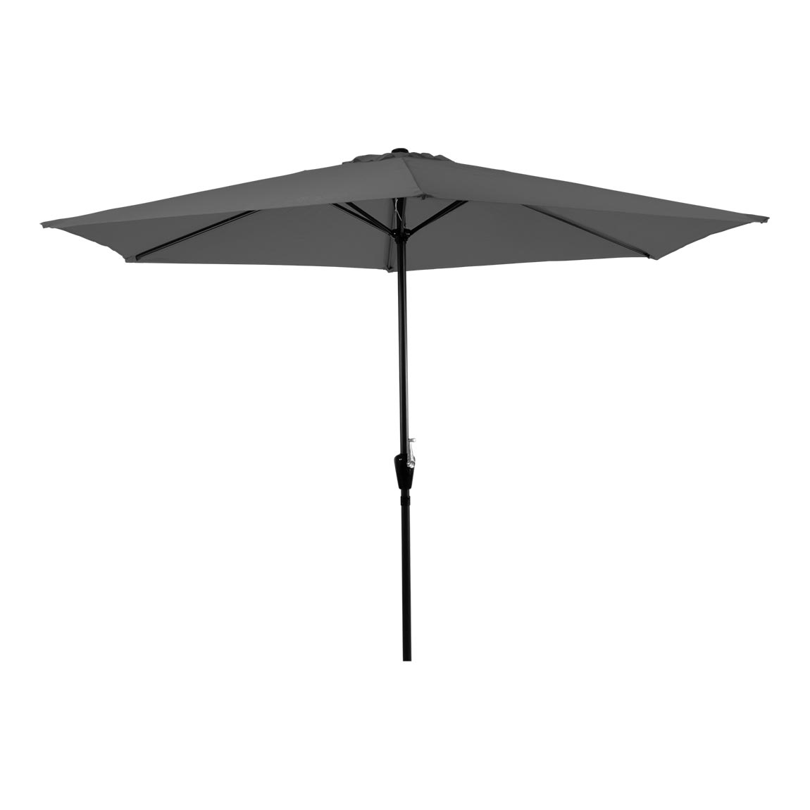 Parasol 3 meter met molen en 6 baleinen kleur grijs