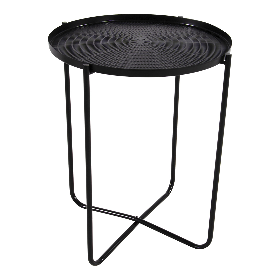 Bijzettafel zwart tafelblad zwart onderstel 50 cm hoog Bijzettafel zwart tafelblad zwart onderstel 50 cm hoog
