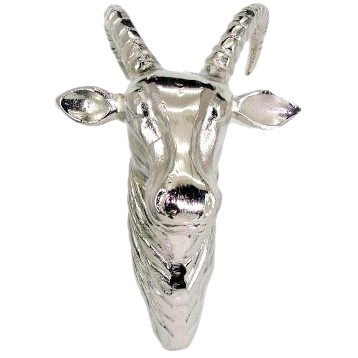 Muurdecoratie steenbok aluminium 36 x 23 cm Muurdecoratie steenbok aluminium 36 x 23 cm
