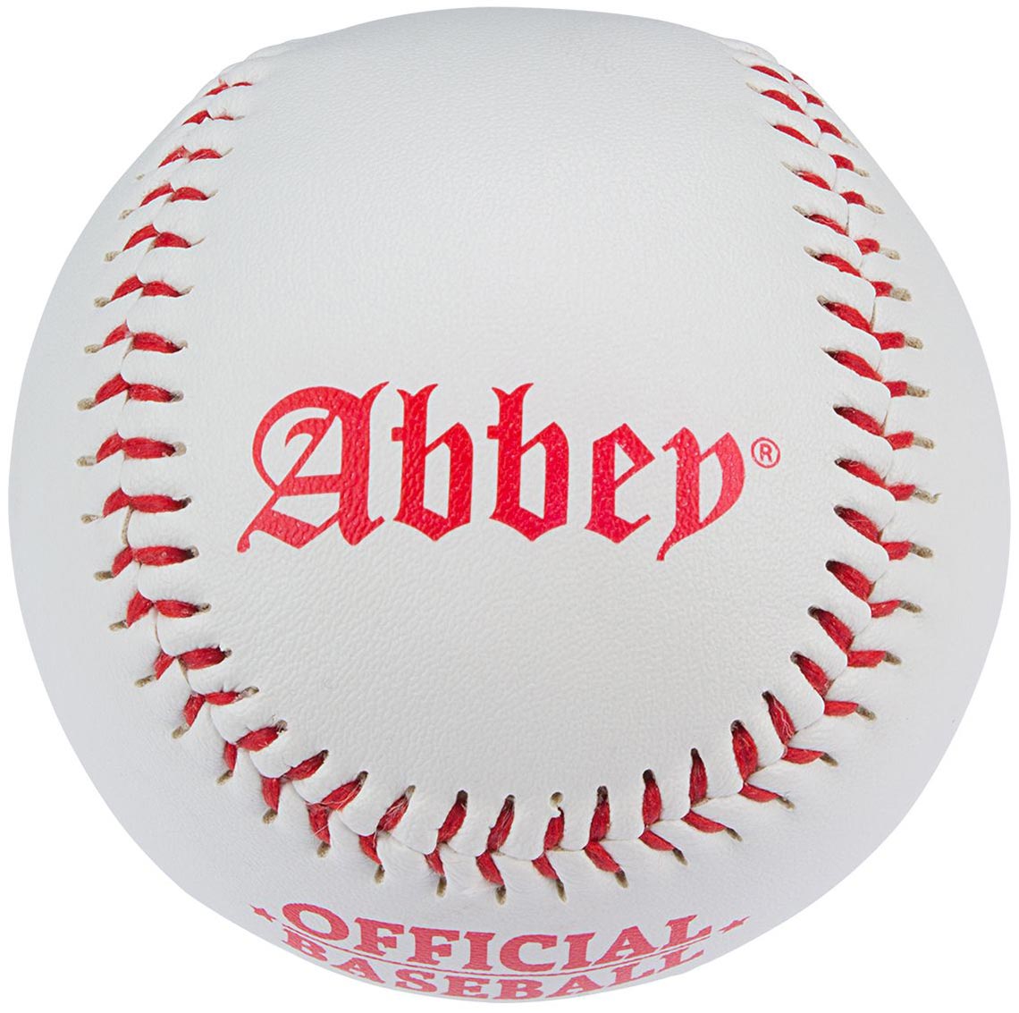 Honkbal Abbey wit/rood (diameter 7 cm)