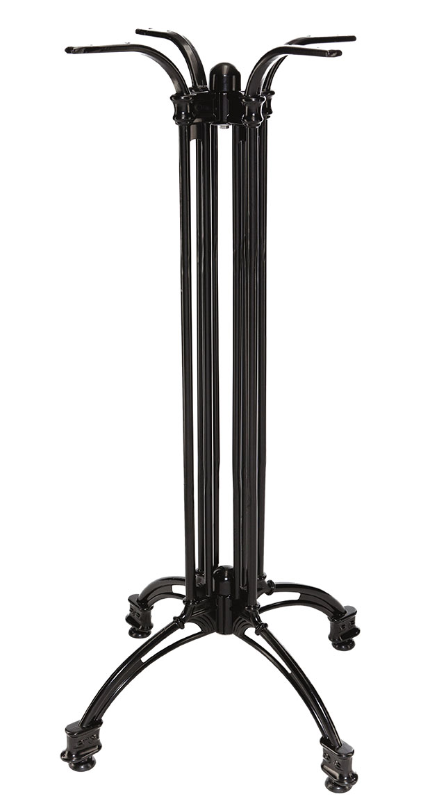 Aluminium statafelonderstel 108 cm hoog 4 poot Aluminium statafelonderstel 108 cm hoog 4 poot