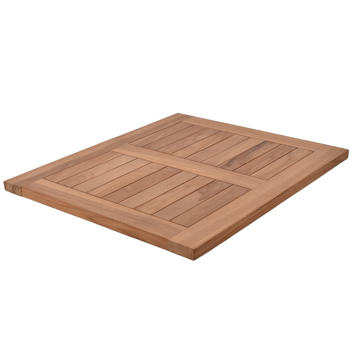 Teakhouten tafelblad rechthoek 70 x 60 cm