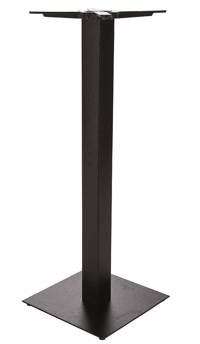 Statafelonderstel metaal met 40 x 40 cm vierkante voet 108 cm hoog Statafelonderstel metaal met 40 x 40 cm vierkante voet 108 cm hoog