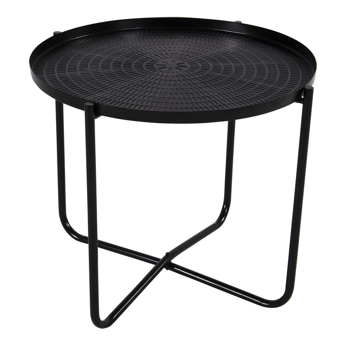 Bijzettafel zwart tafelblad zwart onderstel 35 cm hoog Bijzettafel zwart tafelblad zwart onderstel 35 cm hoog
