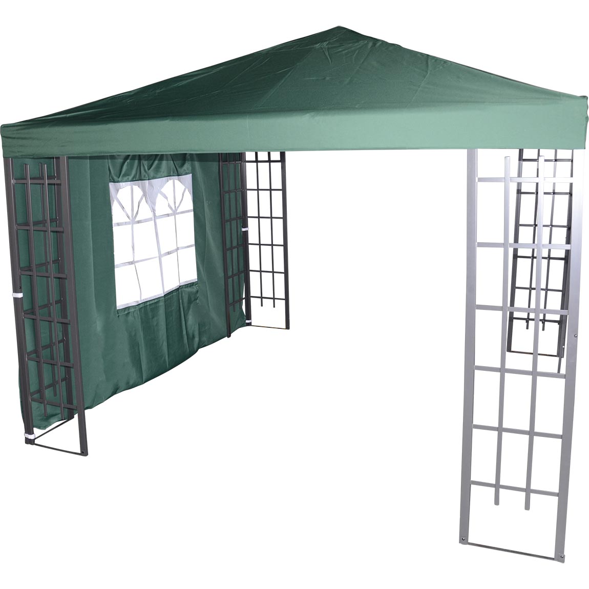Paviljoen zijkant kleur groen met venster