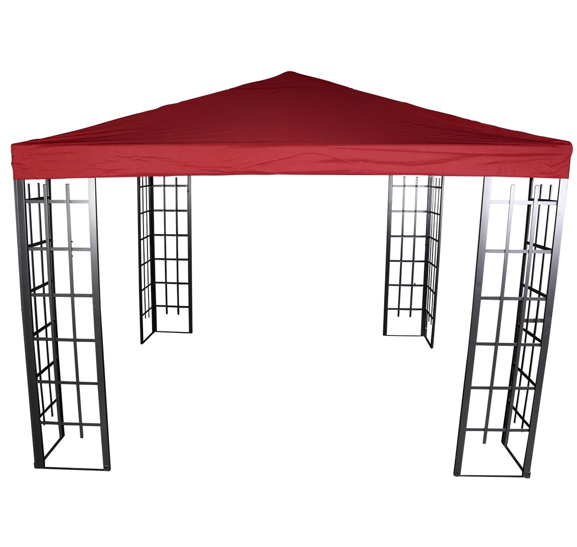Paviljoen dak 3x3 meter kleur bordeaux