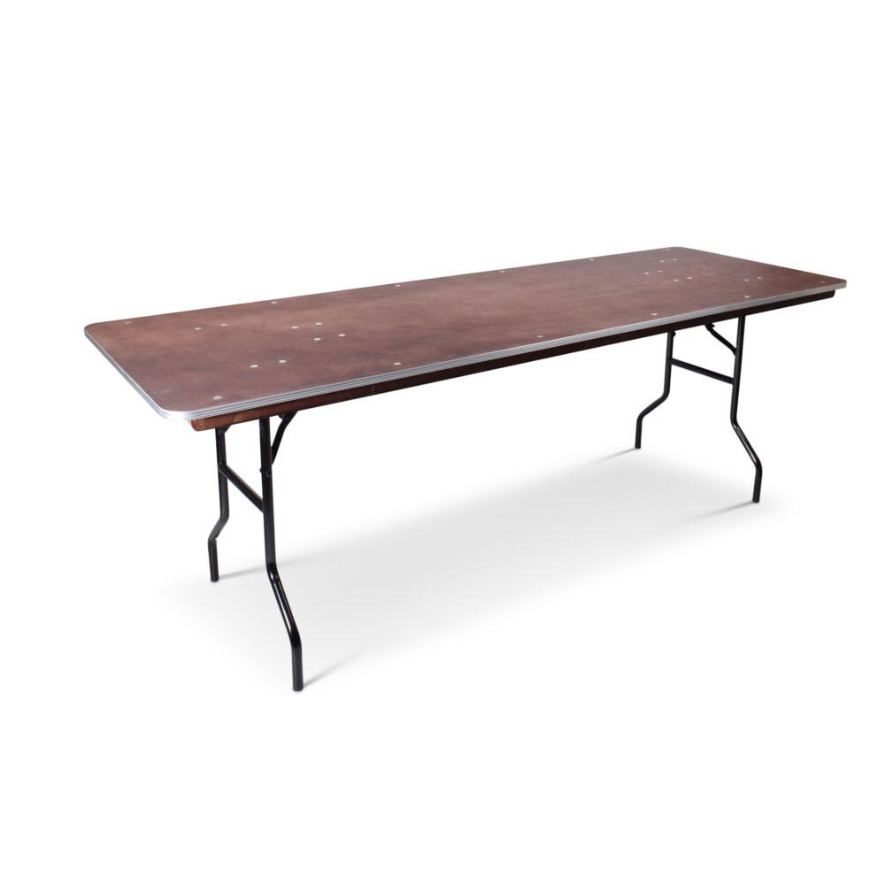 Bankettafel hout met aluminium rand inklapbaar 220 cm Bankettafel hout met aluminium rand inklapbaar 220 cm